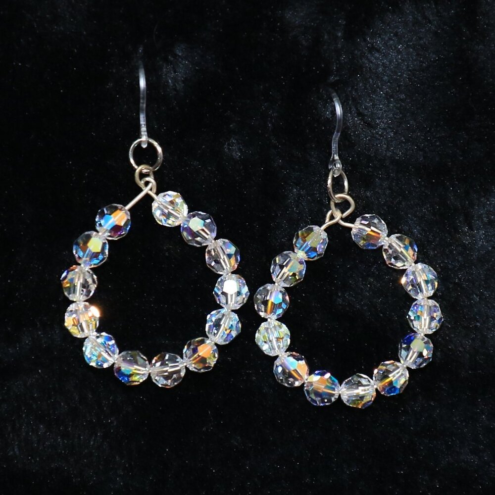 Swarovski crystal hoops earrings